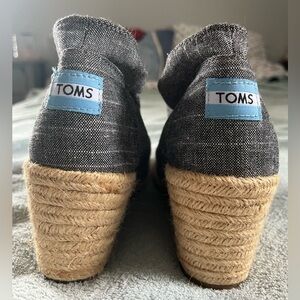 Toms Desert Espadrille Wedge Denim Ankle Boots